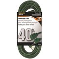 Powerzone Cord Ext Outdoor 16/3X40Ft Grn OR880628